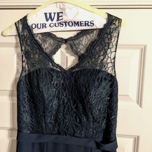 Navy Blue Floor Length Dress